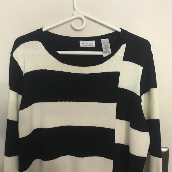 NWT Villager by Liz Claiborne Color Block Sweater - Picture 4 of 6